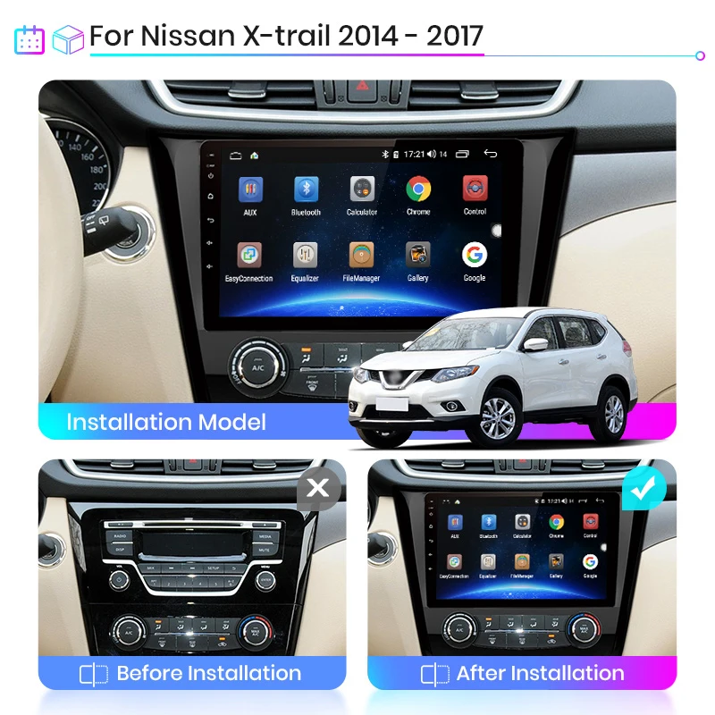 Automobilio multimedijos Android10 2Din transliacijos grotuvas radijas dvd wifi GPS Nissan X-Trail, Primera j11 j10 2016 2017 2018