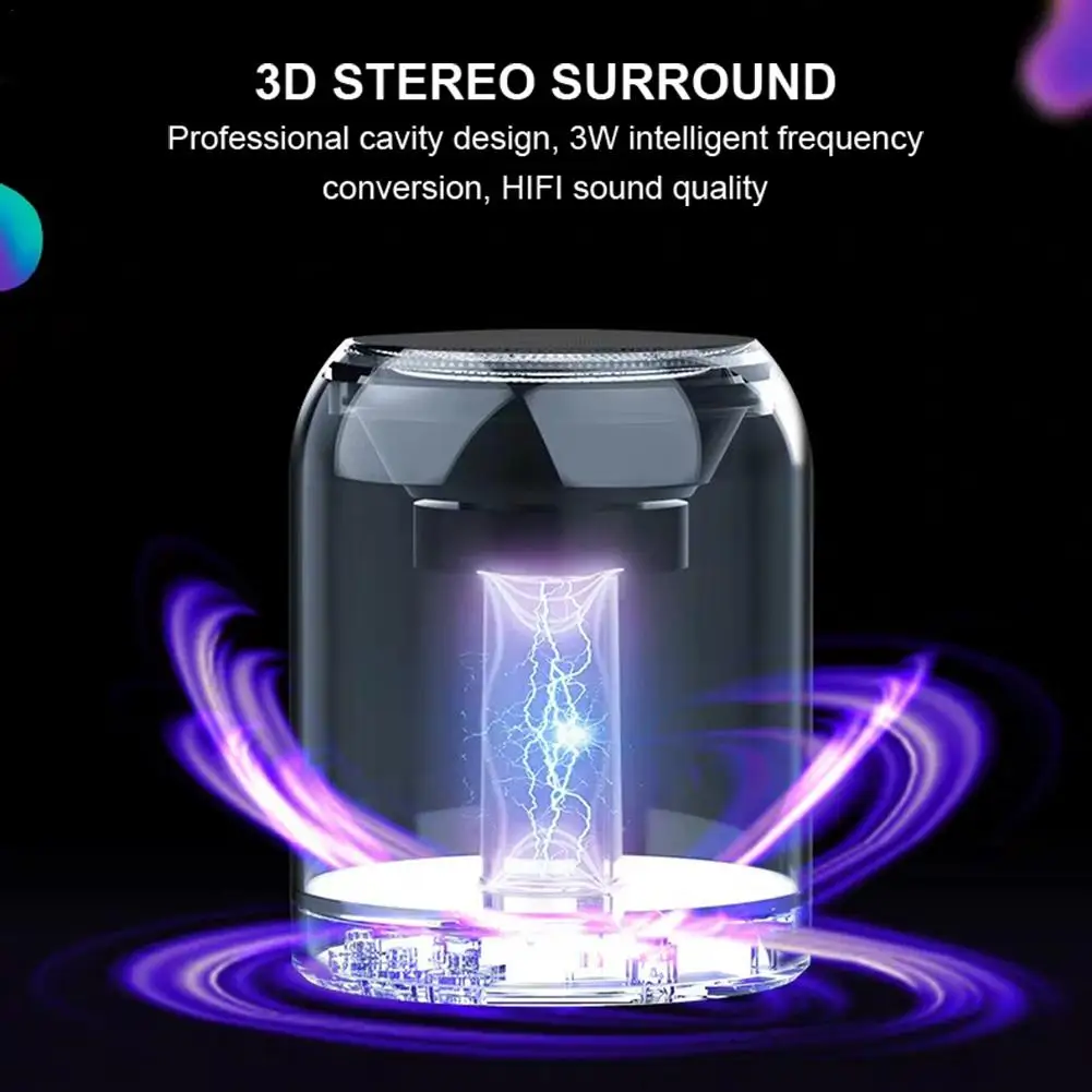 3D Stereo BT 5.0 Garsiakalbis Belaidžio SoundBox Vandeniui Garso ir Vaizdo Garsiakalbis Su Spalvinga Kvėpavimo Atmosfera Šviesos