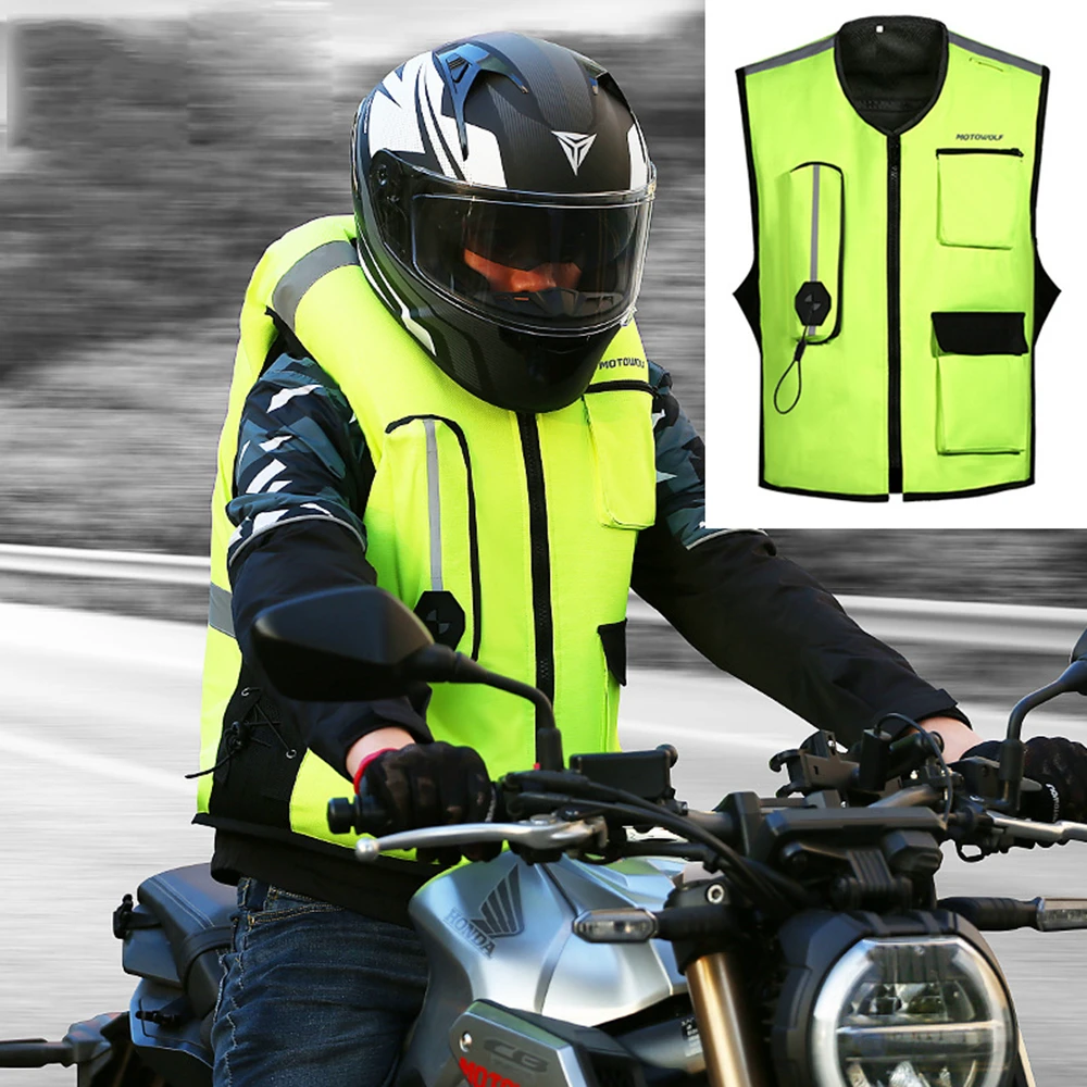 CE Motociklo oro Pagalvė Vest Motociklo Striukė, Liemenė Oro Pagalvių Atspindintis Saugos Liemenė Apsaugos Pavara, Motociklo oro Pagalvė Moto Liemenė