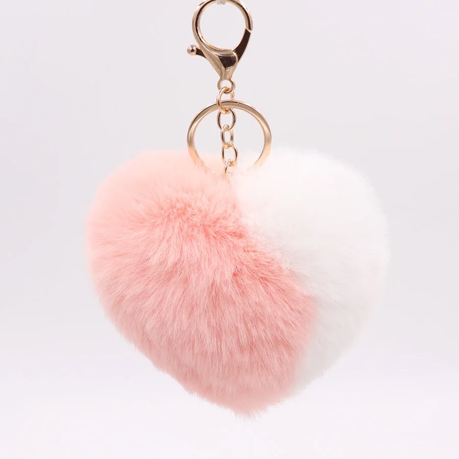 Spalvų atitikimo meilės maišas pakabukas pliušinis žaislas persikas širdies keychain automobilio pultelio lady rankinėje, krepšyje žavesio