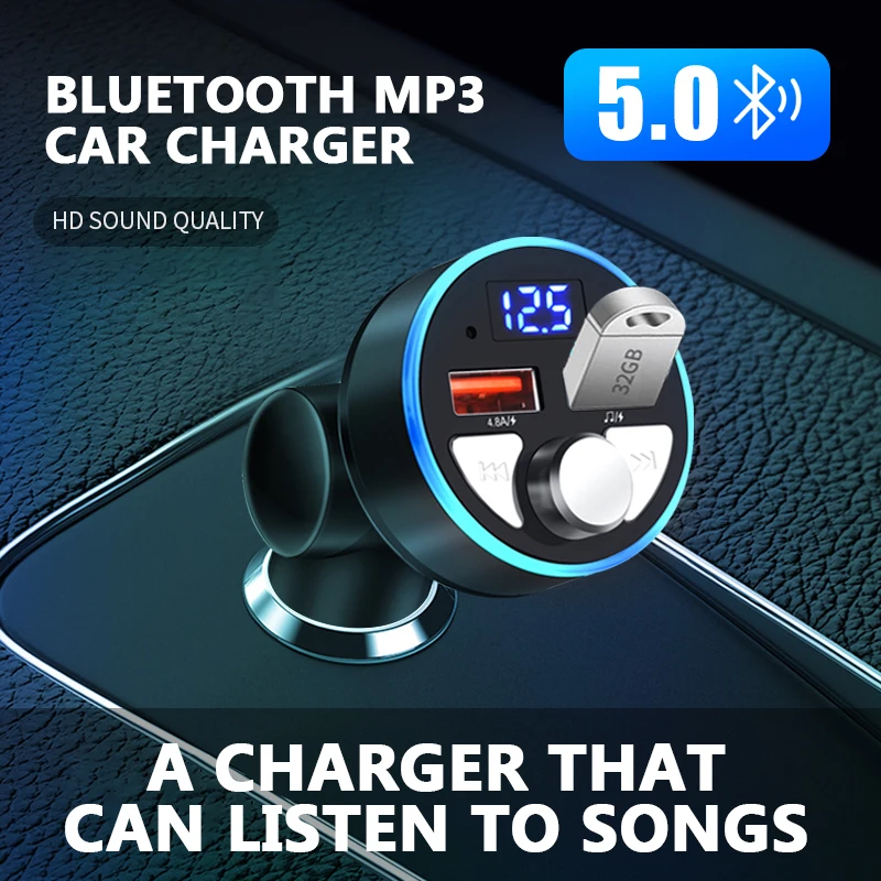 Automobilio Mp3 Grotuvas Dual USB Įkroviklį, Plėsti Paramos U Disko Muzikos Žaisti Bluetooth 5.0 Automobilio laisvų Rankų įranga, FM Siųstuvas, Žiebtuvėlio