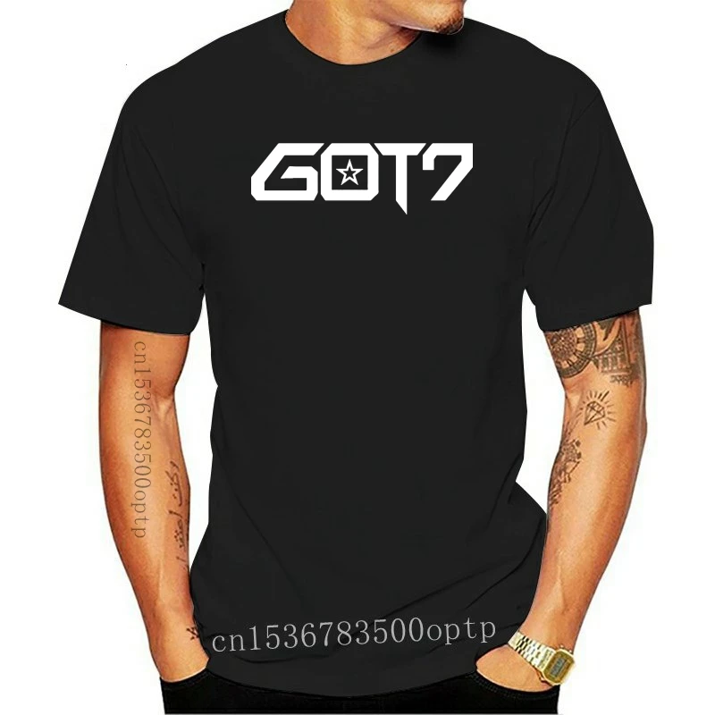 Kpop Got7 Print T-Shirt Jackson Plius Dydis Streetwear Marškinėliai Moterims, Vyrams Medvilnės Atsitiktinis Vasaros Viršūnes Trumpomis Rankovėmis Marškinėlius