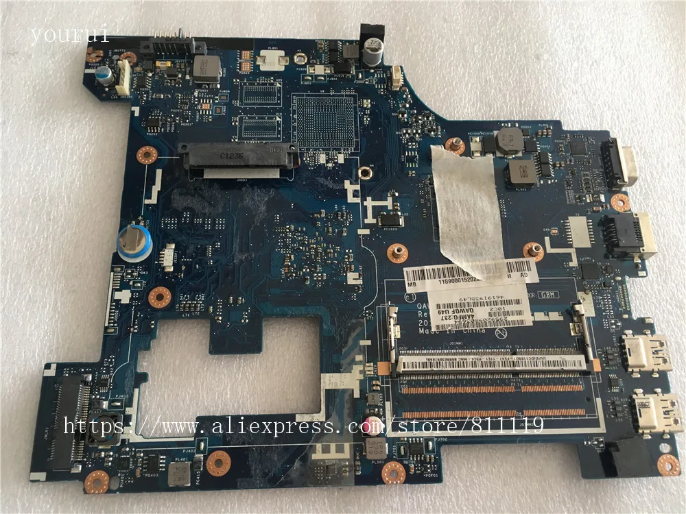 Yourui Originalus Lenovo G585 Laptopmotherboard QAWGE LA-8681P testuotas, pilnai darbo