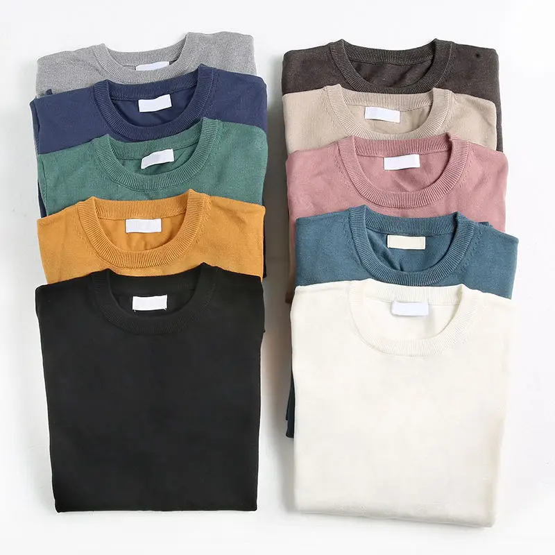 Vyrų megztinis megztas dugno marškinėliai 2021 naujų vyriškų drabužių prekės ženklo gryna spalva šiltos žiemos megzti megztinis mezgimo megztinis (puloveris)