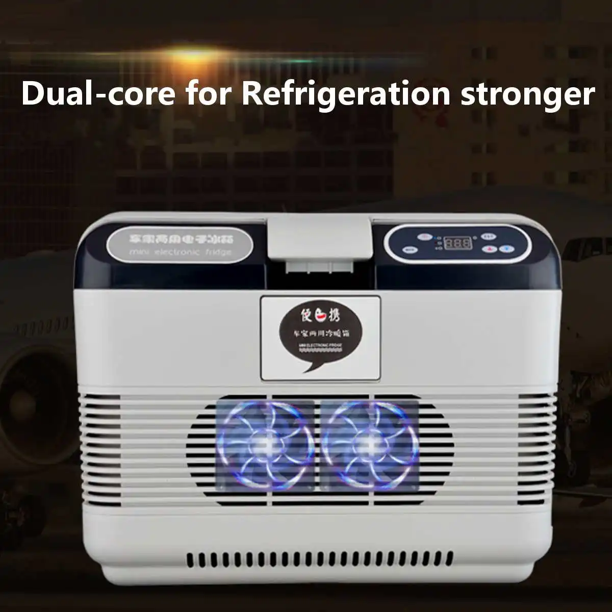 15L Automobilių Šaldytuvas DC12-24V/AC220V Užšalti šildymo Šaldytuvo Kompresoriaus ES Plug Iškylą Šaldymo, šildymo 0~65 laipsniu