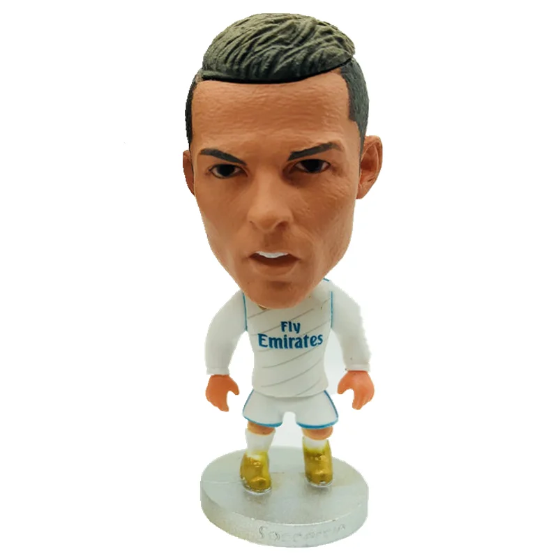 Soccerwe 6.5 cm Aukštis Futbolo Bendras Lėlės RM# 7# C. Ronaldo Duomenys 2018 Balta Rinkinys
