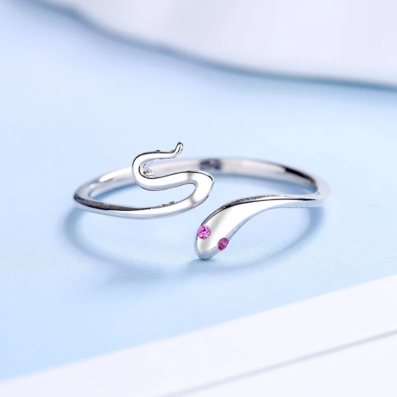 Korėjos Atidarykite Reguliuojamas Gyvatė Žiedai Moterims Vestuvinis Žiedas Papuošalai Valentino Diena DOVANA