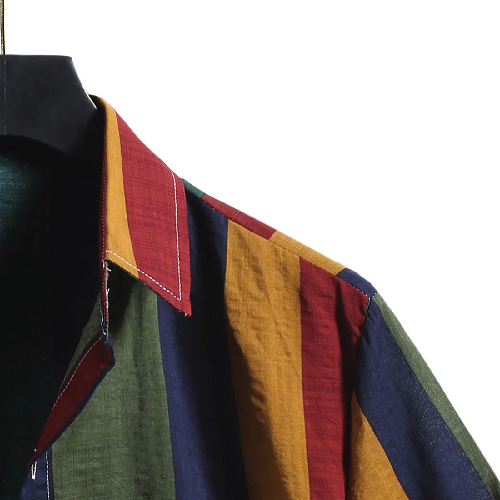 Vyrų Marškinėliai Karšto Etninės Medvilnės Skalbiniai Vintage Drabužių Dryžuotas Spausdinti Trumpomis Rankovėmis Palaidinė Mados Prarasti Atsitiktinis Žmogus Marškinėliai Kimono
