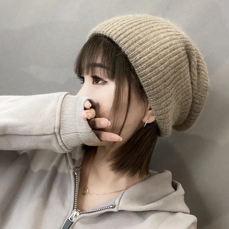Korėjos retro triušio kailio kepurę, Japonų visas rungtynes, rudenį ir žiemą šiltas megztiniai kibiro kepurę Apsidraudimo Bžūp Šiltas Gaubtas