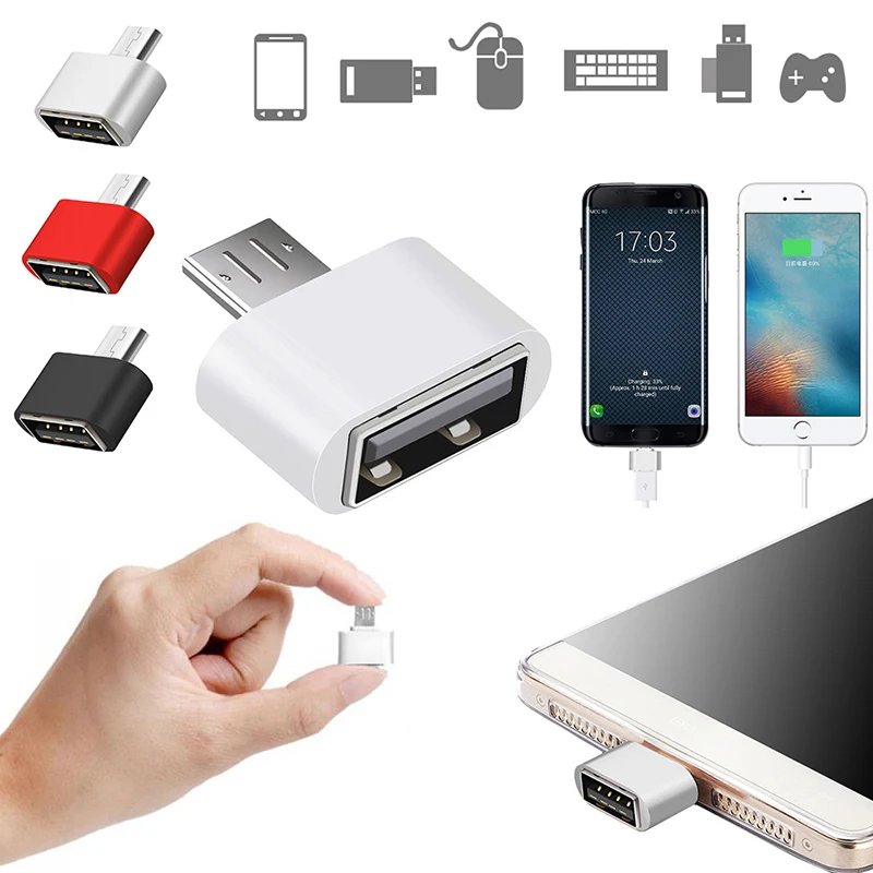 1pcs Mini OTG Konverteris, Micro USB Male Į USB 2.0 Female Adapter Duomenų Nešiojamų Android mobiliųjų Telefonų ir Tablet PC Jungtis