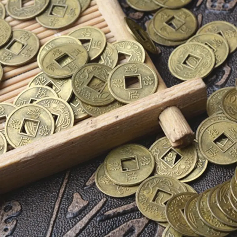 100vnt Kinų Feng Shui Pasisekė Ching Senovės Monetų Rinkinį Švietimo Dešimt Imperatorių Antikvariniai Likimo Pinigų Monetos Žaisti