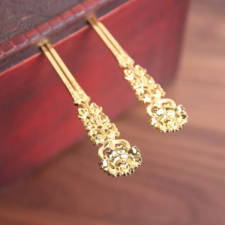 Klasikinio aukso staigius antikvariniai plaukų, galvos apdangalai Kinų stiliaus skorpionas Hanfu plaukų aksesuarai pincetu retro priedai