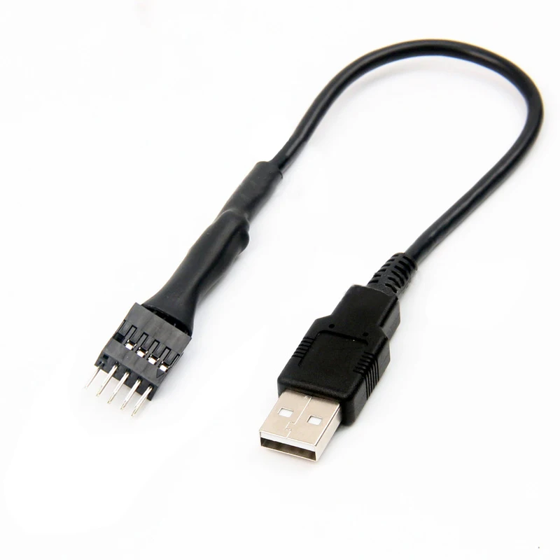 Plokštės Vidaus USB 9pin Išorinio USB A Male PC Mainboard Duomenų ilgiklis