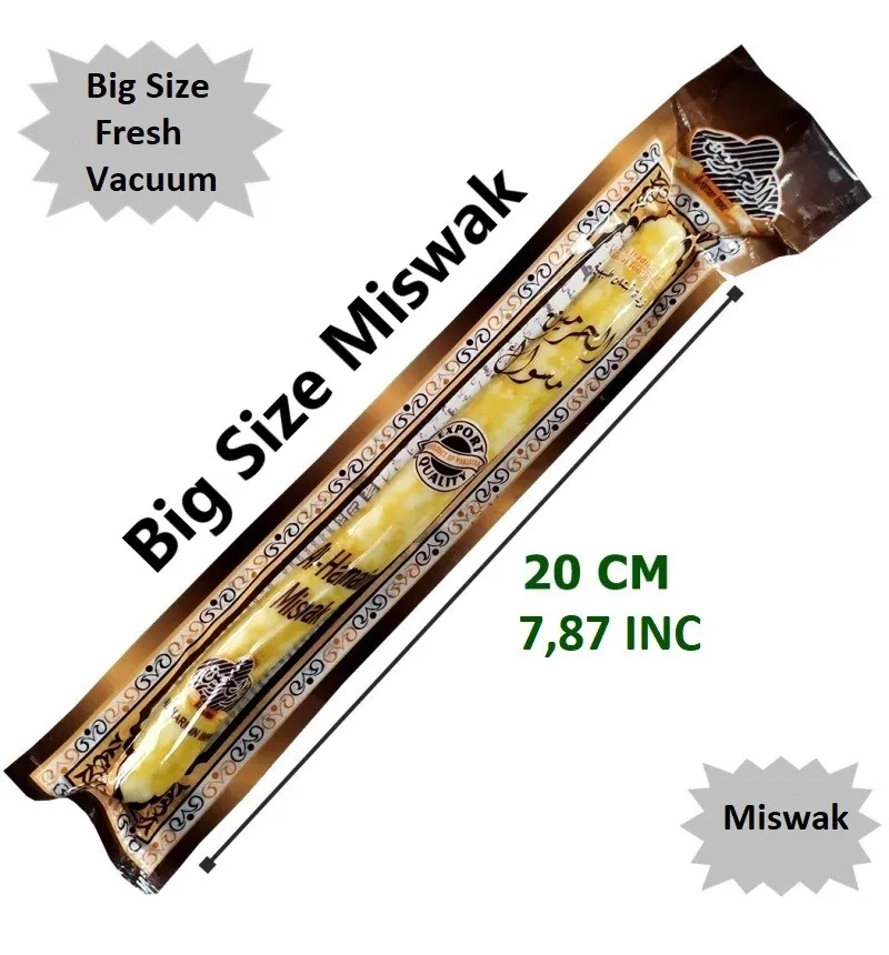 Didelio Dydžio, Gėlo Dulkių Miswak Siwak Organinių Wegan dantų šepetėlį 20cm 7,87 inc Ilgas ir Storas