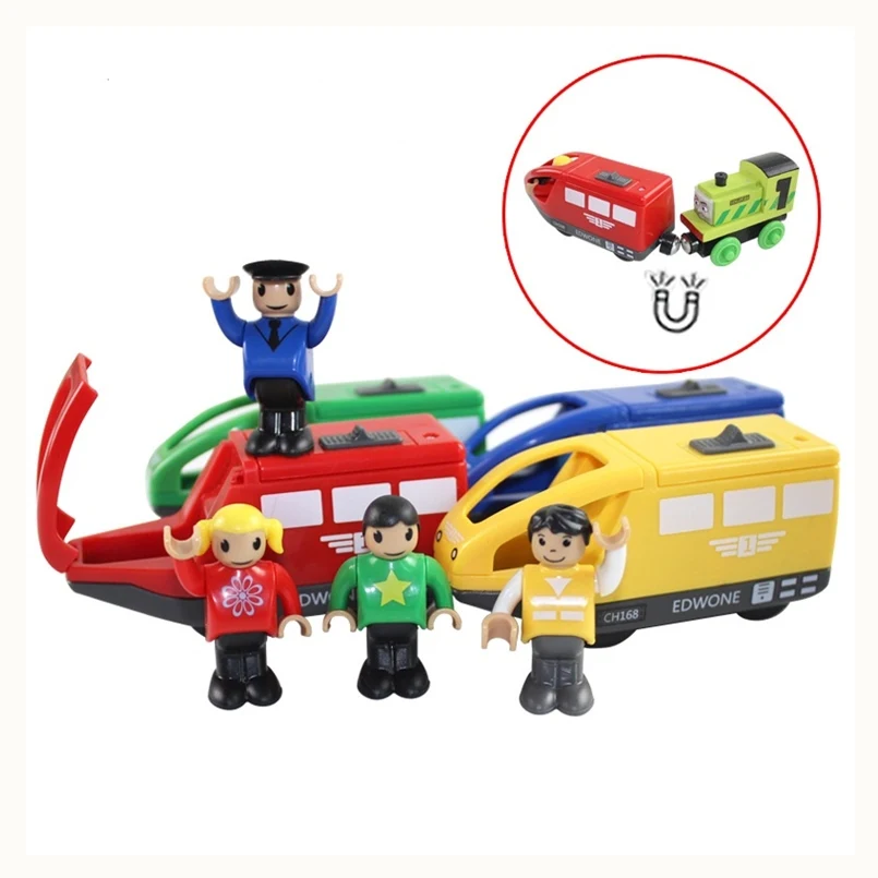 Elektrinis Traukinys Medinių Bėgių Žaislai Standartinio Medinio Traukinio Bėgių kelio Magnetinis Elektros Traukiniu Žaislai Vaikams Gimtadienio Dovanos