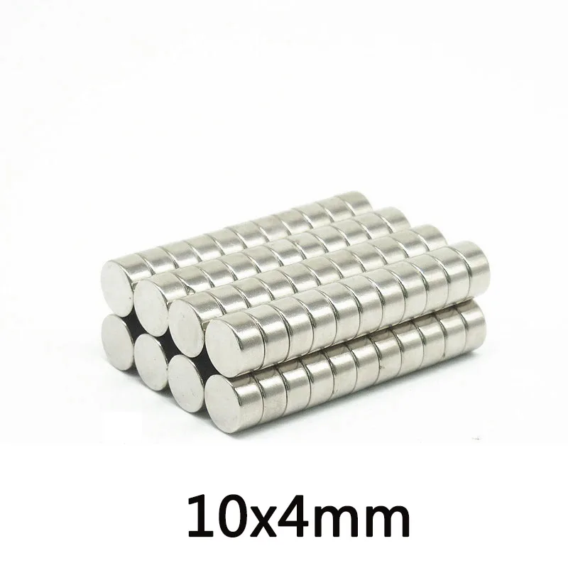 10/20/50/100VNT 10x4 mm Neodimio Magnetas Super Stiprus 10mmx4mm Galingi Magnetai 10x4mm Nuolatinis Mažas Apvalus Magnetas 10*4 mm
