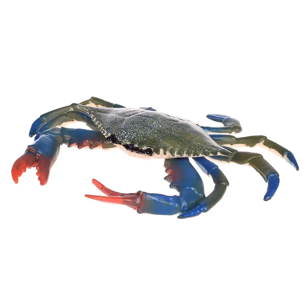 Karšto 17cm PVD Mėlyna Krabų Realus Jūros Gyvūnų Modelio Kietojo Pav Vandenyno Vaikams, Žaislas, Apdailos Kraštovaizdžio Priedai Mini Ornamentu