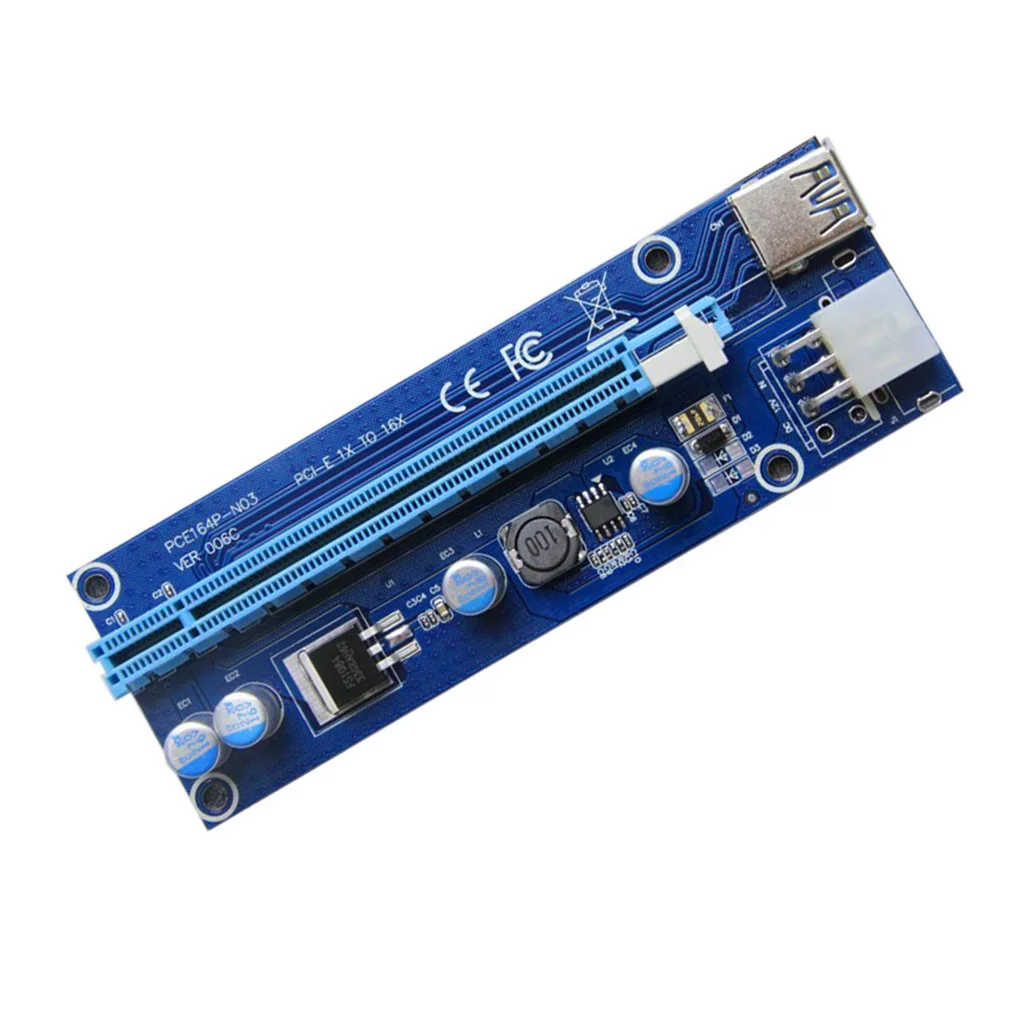 VER006S PCI-E Riser Card 60CM USB 3.0 Kabelį, PCI Express 1X iki 16X Extender PCIe Adapteris, skirtas GPU Miner Kasyba