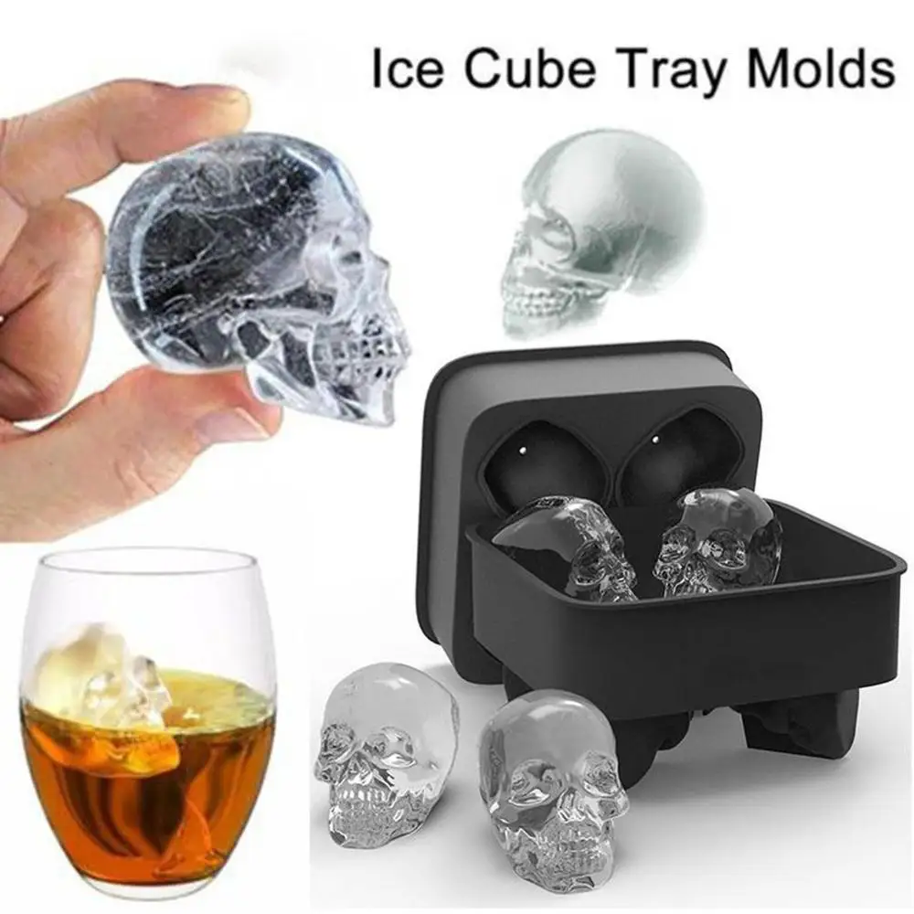 Kaukolės Formos 3D Ice Cube Maker 