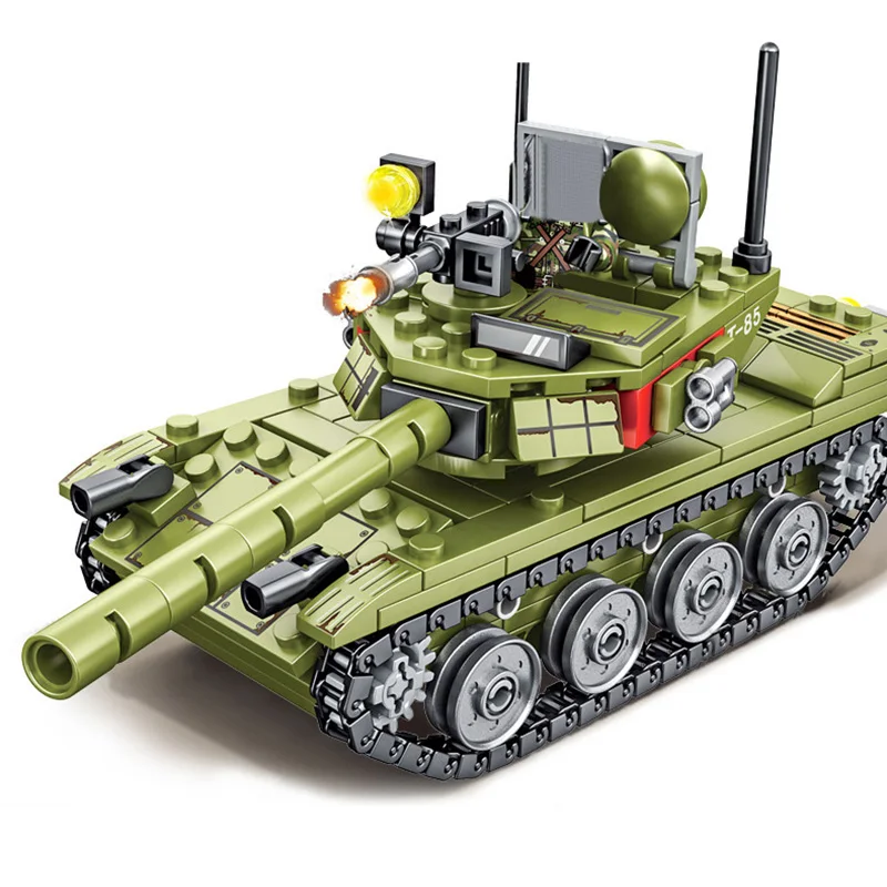SEMBO Karinės WW2 Pagrindinis Tankas Blokai Armijos Ginklu Veiksmų Skaičiai Karių Plytų Klasikinis Modelis Kit Žaislai Berniukams