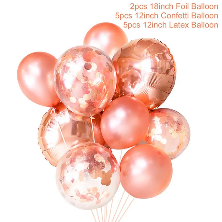 Rose Gold Balloon Happy Birthday Party Star Ballon Baby Shower Balon Bride To Be Baloon Sweet 16 Year Happy Birthday Party Decor
