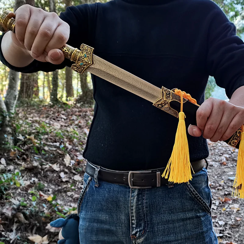 Anime Priedai 41cm 65cm Rekvizitai Helovinas Trijų karalysčių Derliaus durklas qinglong longquan kardas cosplay Nerūdijančio plieno peilis