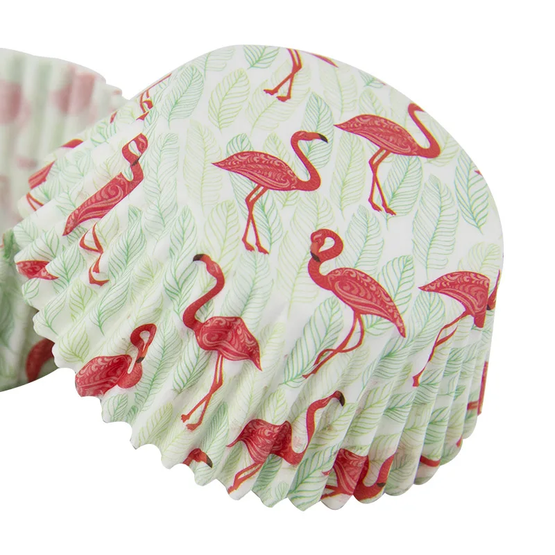 40PCS Vienkartiniai Raudona Flamingo Popieriaus Tortas Wrap Keksiukų Formos Šokoladinių Keksiukų Kepimo Gimtadienio, Vestuvių Namų kepimo 