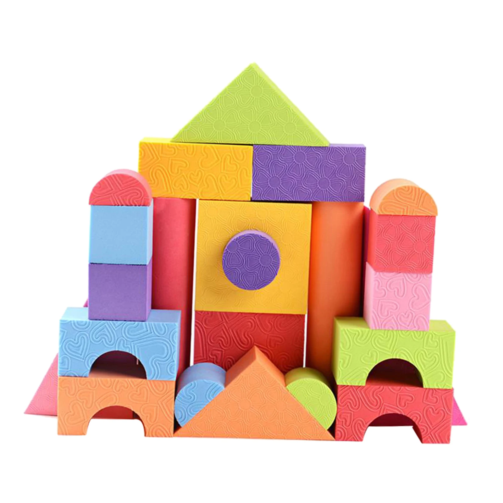 25pcs Putų Blokai Multi-colored Kaupimas Blokai konstrukciniai Žaislai