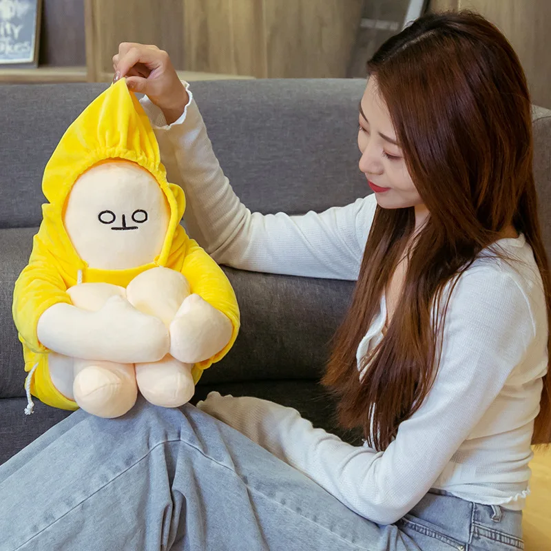 1 vnt. 18-65cm WOONGJANG Lėlės Geltonas Bananų Vyras Pliušiniai Žaislai Korėja Populiarus Anime Nuraminti Lėlės Gimtadienio Dovanos Vaikams Baby