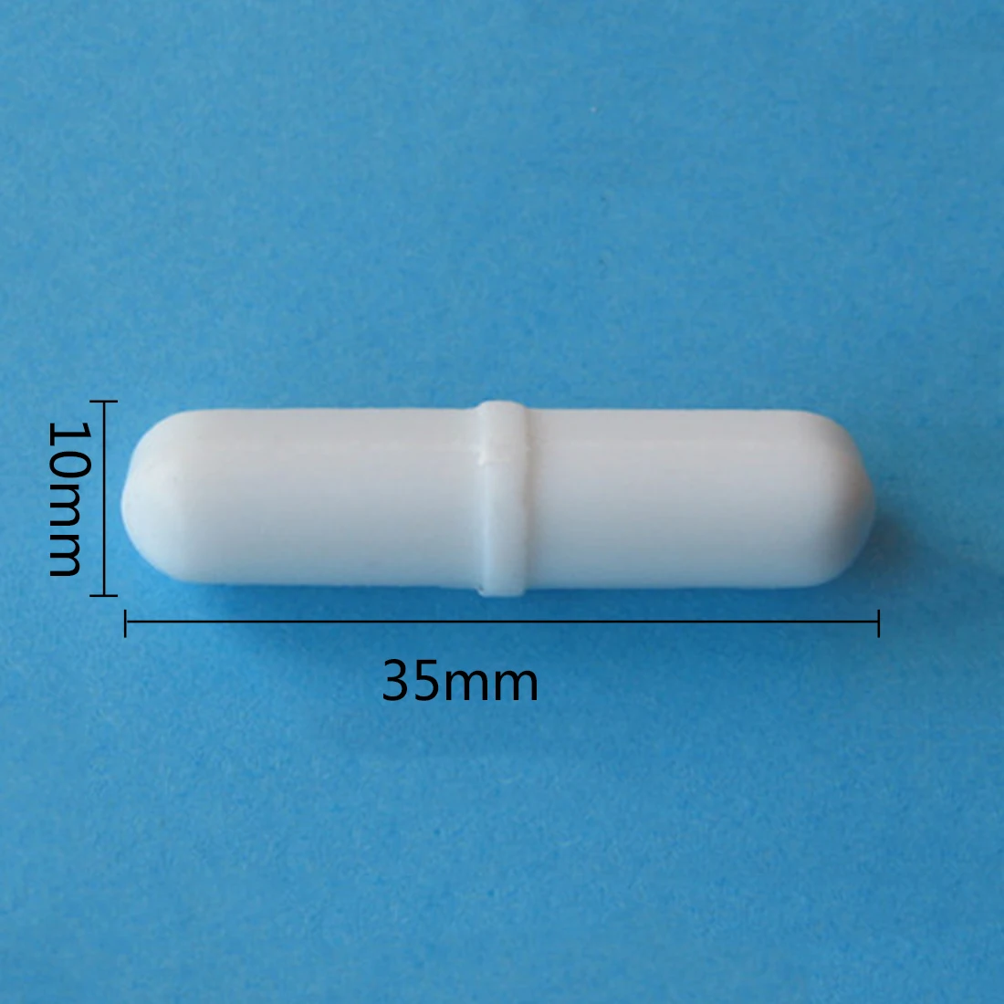 10*35 mm Magnetine Maišykle Maišytuvu Išmaišykite Baro PTFE Lab Nugara Suktuko Cilindras