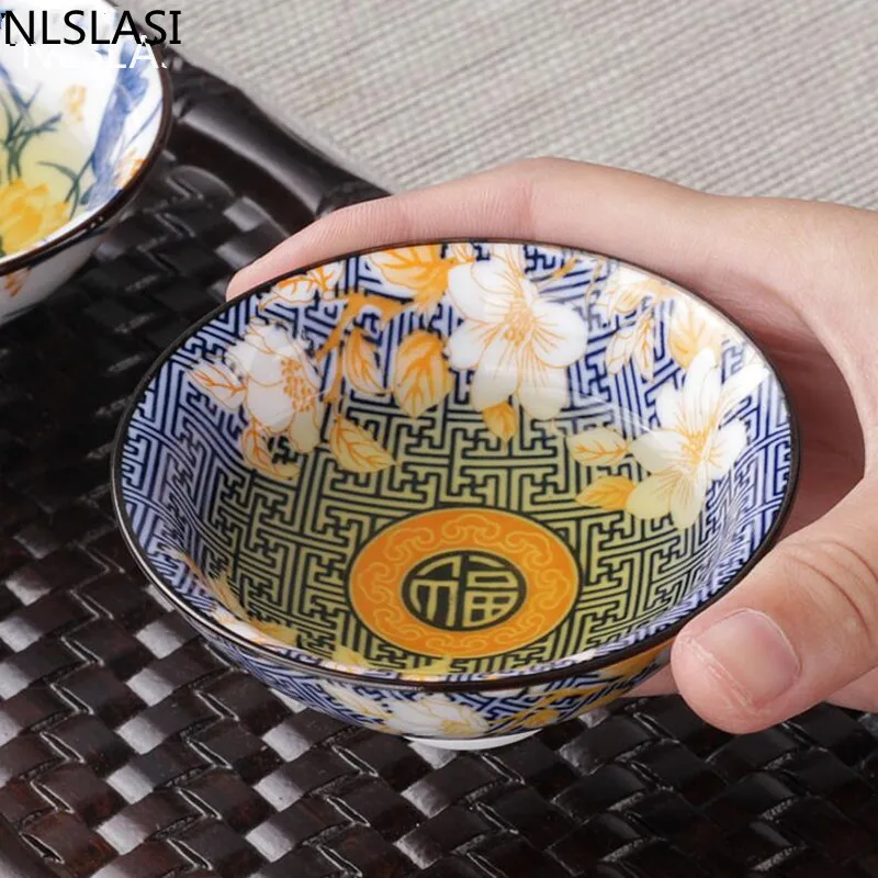 NLSLASICeramic arbatos puodelio Kinų stiliaus modelis patys puodeliai Arbatos nustatyti pagrindinį Arbatos Puodelio Ranka pieštas asmenybės kūrybos arbatos puodelio