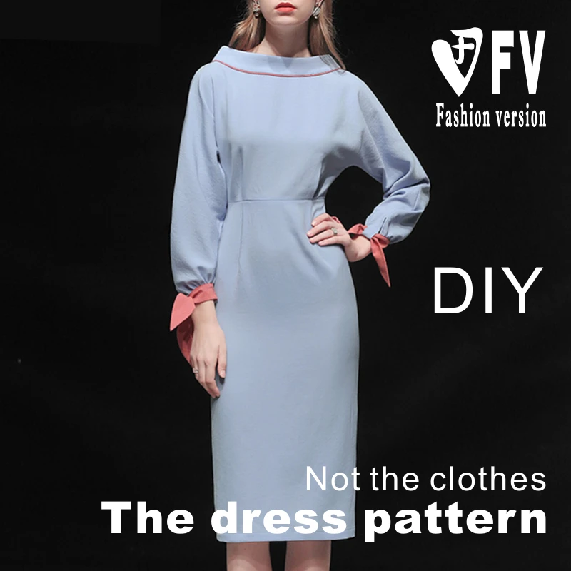 Ponios Slim Suknelė Modelio Drabužių Siuvimo, Piešimo, Dizaino Piešimo BLQ-454