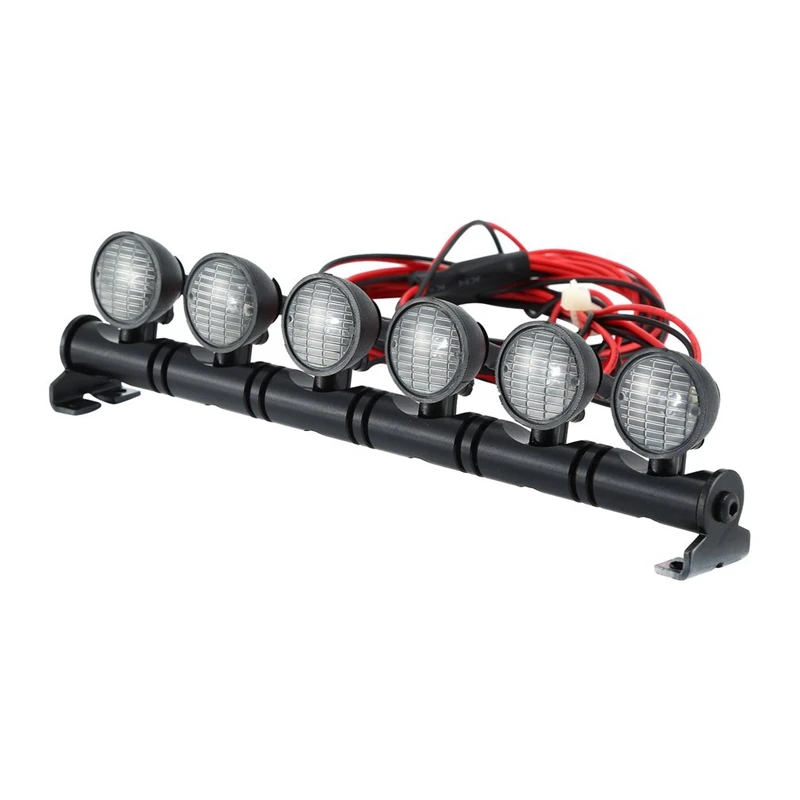 Metalo Stogo LED Šviesos Juosta 1:10 Traxxas Trx-4 SCX10 90027 SCX10 II 90046 D90 RC Automobiliai su 6 LED Žibintai