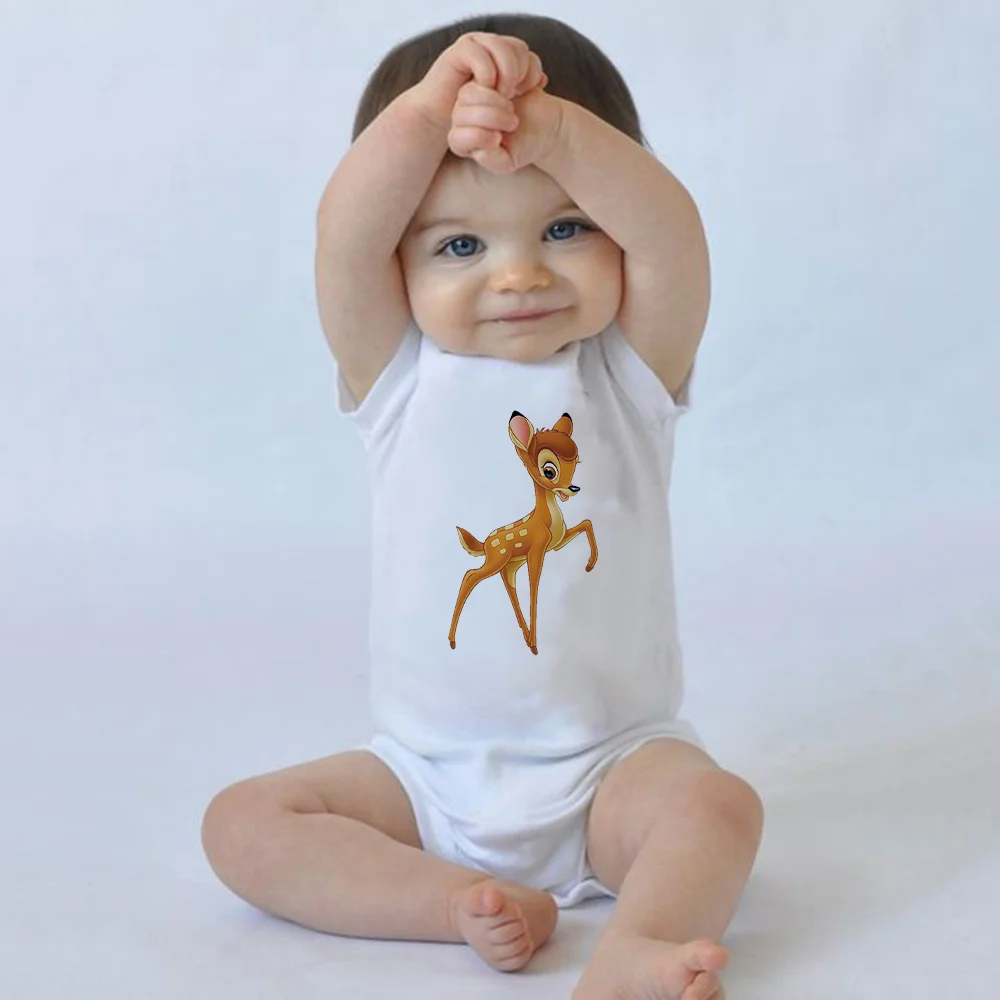 Kūdikių Elnias Bambi Mažylis Berniukas Bodysuit Animacinių Filmų Mados Vasaros Romper Twin Kūdikių Drabužėliai Mielas Ropa Bebe Mergina Kūdikių Jumpsuit