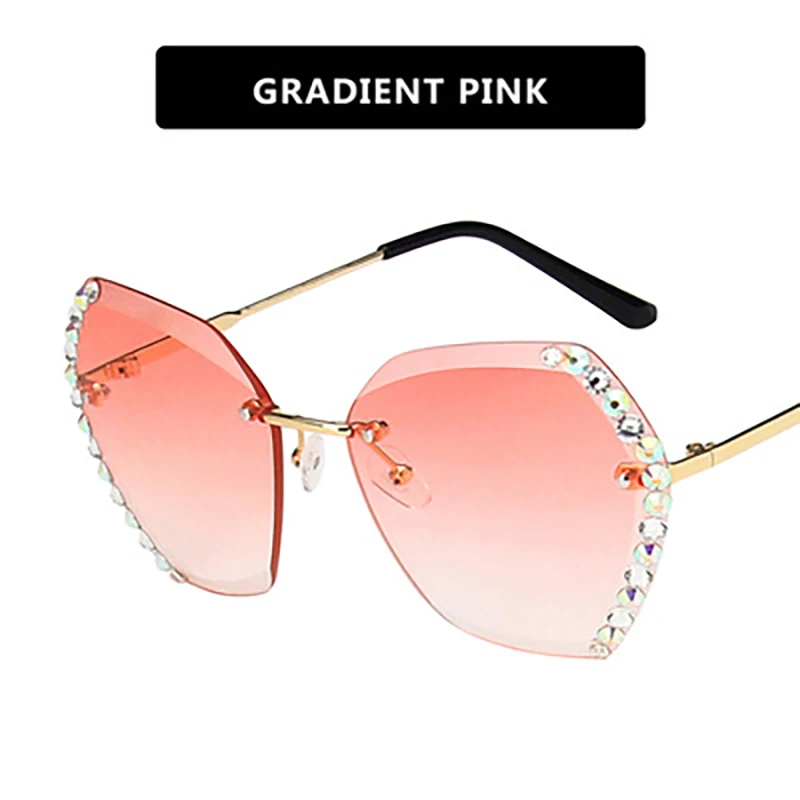 Taškus diamond akiniai nuo saulės 2021 naujos mados daugiakampio formos akiniai nuo saulės moterų asmenybės vandenyno gabalas gradiento spalvos atspalvių akiniai