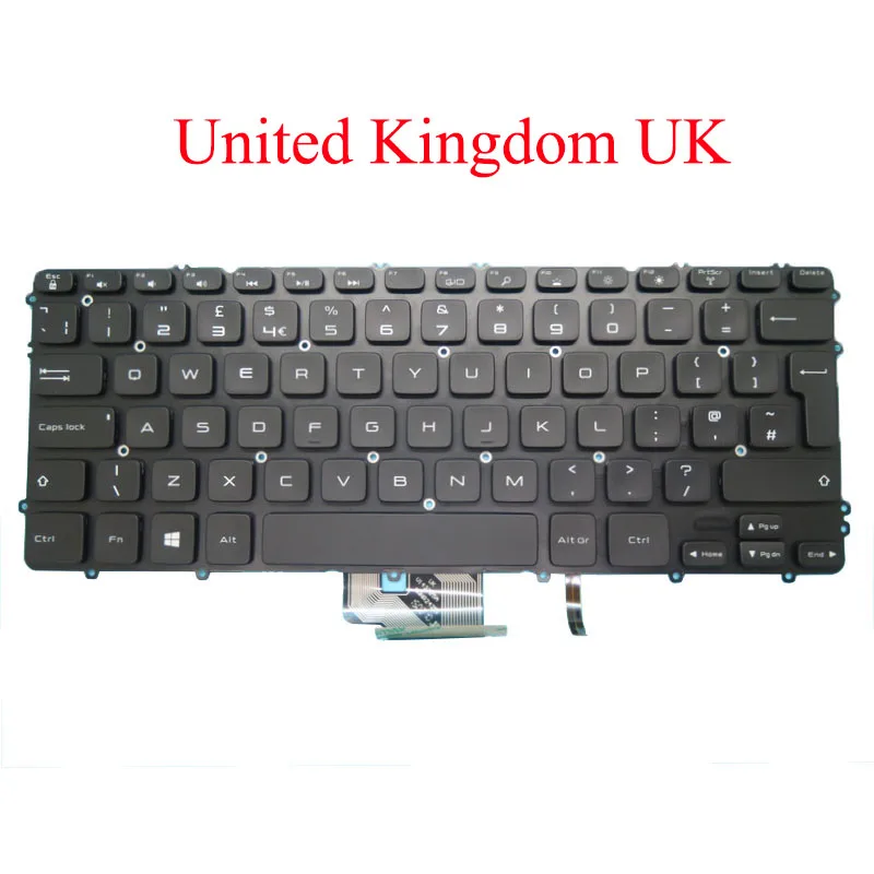 Nešiojamas Apšvietimu UK Nešiojamojo kompiuterio Klaviatūra DELL XPS 15 9530 Tikslumo M3800 P31F 03H5CJ 3H5CJ V143725AK1 Jungtinės Karalystės naujas
