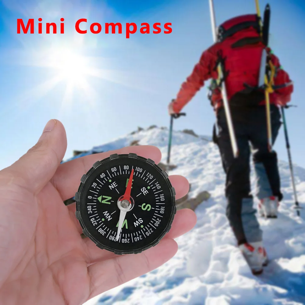 Nešiojamų Mini Kompasas Tiksliai Praktinių Guider Stovyklavimo Pėsčiųjų Navigacijos Išgyvenimo Mygtuką Dizainas Kompasas 45x45x11mm