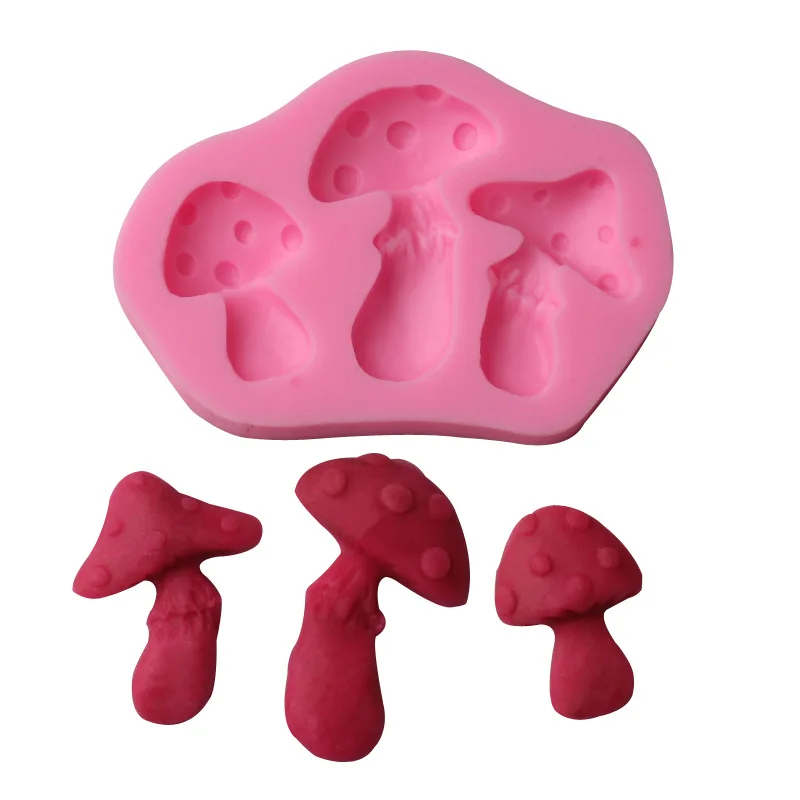 3D grybo formos silikono formos minkštas pyragas pelėsių, šokoladiniai saldainiai, pelėsių minkštas molis molis priemonė, tortas dekoravimo įrankiai