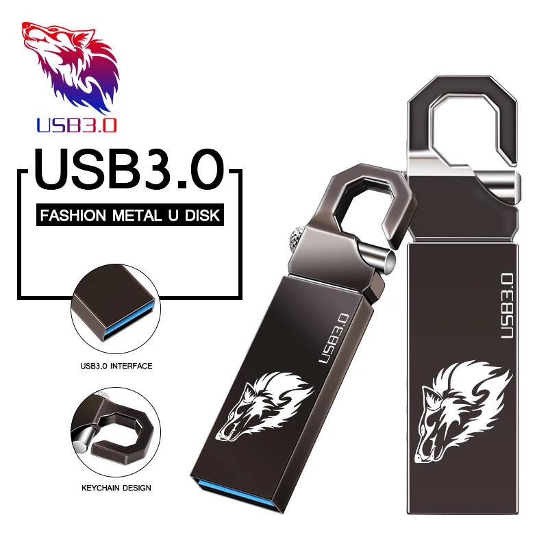 Vandens proofPen Ratai 3.0 metalo USB Flash Diskas 128GB 64GB 32GB didelės spartos 16GB 8GB 4GB atminties Flash USB3.0 Stick