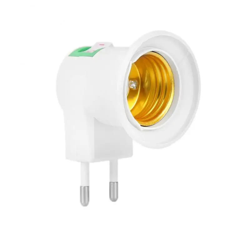 E27 ES Plug Lempos Laikiklis Su Jungikliu Apvalios Lemputės, Lempų Lizdas Adapteris Konverteris LED Šviesos Sienos Plug-in Varžtas Lempos Bazės