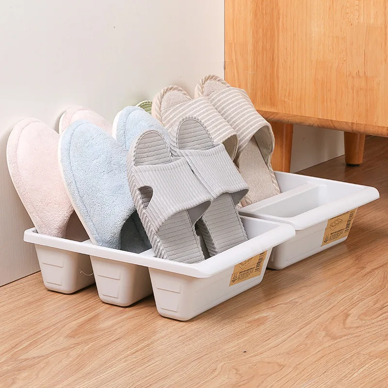 Paprasta šiuolaikinės Šiaurės šalių stilius vertikalus ekonomikos šlepetės stovo ploto namų batų saugojimo Dėžutė Plastiko Organizatorius Dulkėms Batų Turėtojas