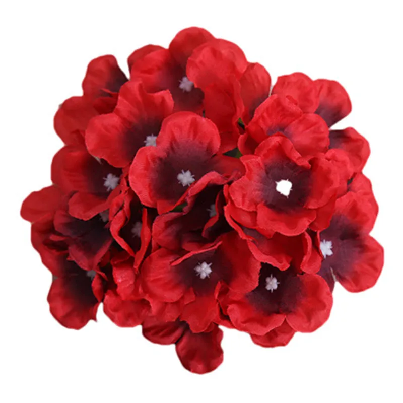 50pcs 27heads dirbtinio Šilko Hydrangea gėlių galva Kamuolys Vestuvių Kelią Namo Hotel 