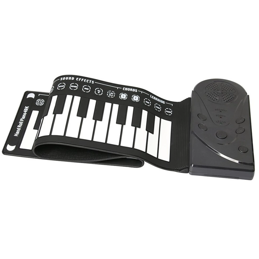 Naujų 49 klavišas garsiakalbis vertus roll elektroninis pianinas nešiojamas sulankstomas elektronines minkšta klaviatūra suristi fortepijonas