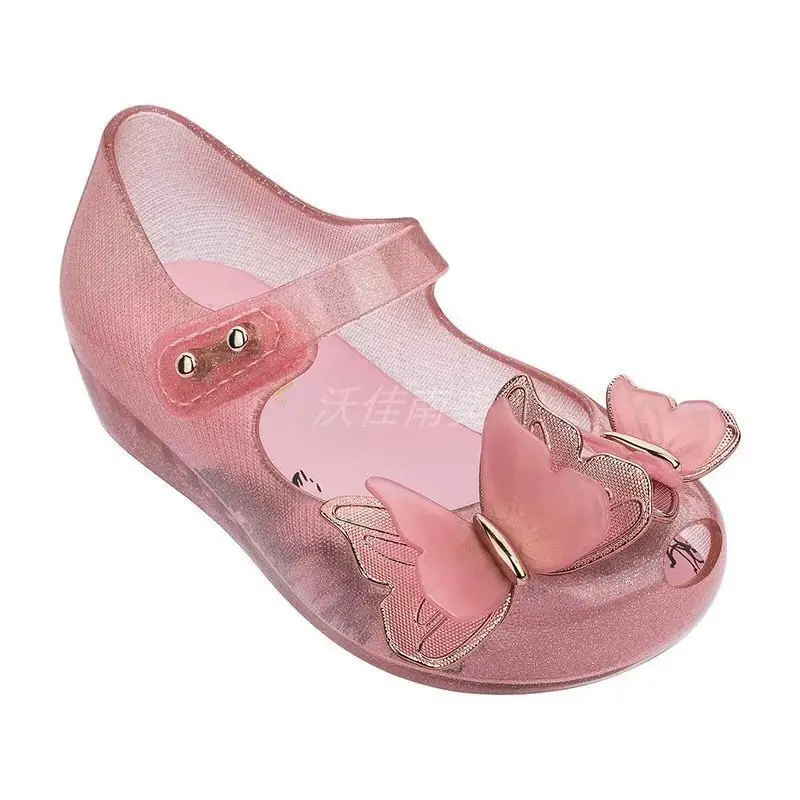 Naujas 2021 Vaikų sparkle drugelis želė batai originalus melissa mini princesė paplūdimio sandalai mados PVC china batai HMI039