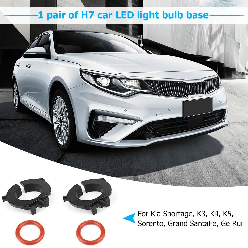 1 Pora H7 Auto Automobilis LED Lemputė, priekinis žibintas Bazę, Adapteriai, Laikikliai Fiksatorius, skirti 