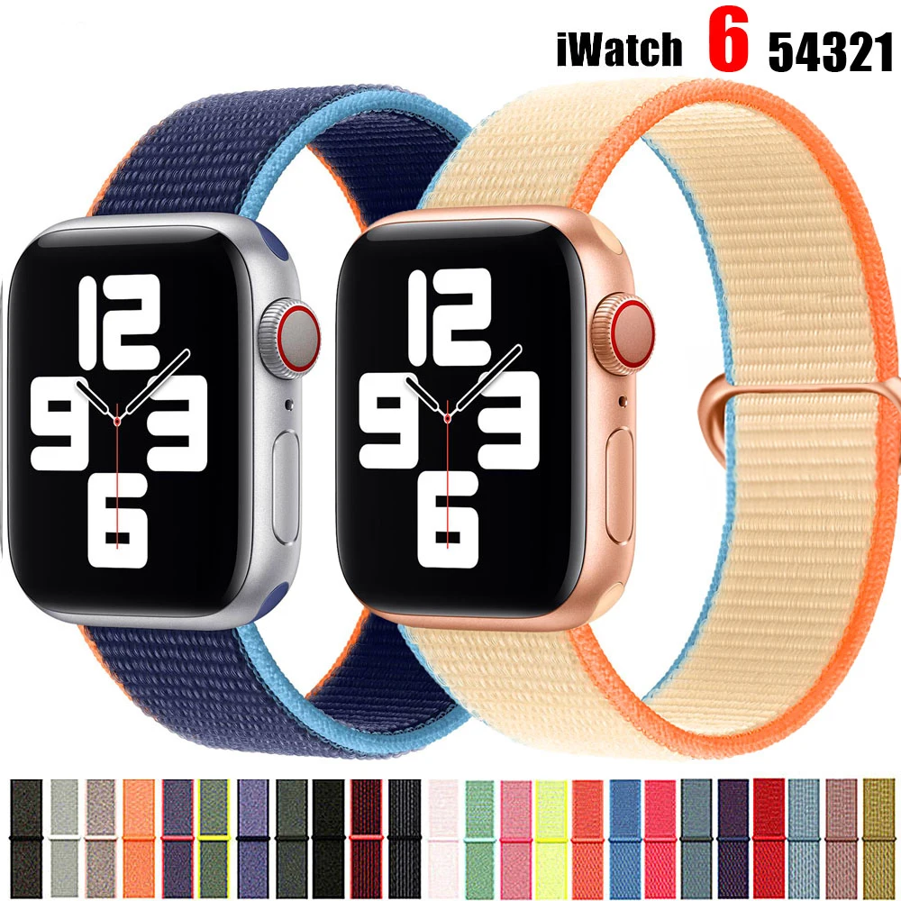 Nailono kilpos Diržas, apple watch band 44mm 40mm 42mm 38mm Priedai smartwatch apyrankė diržo apyrankę iWatch 6 5 3 4 se juosta