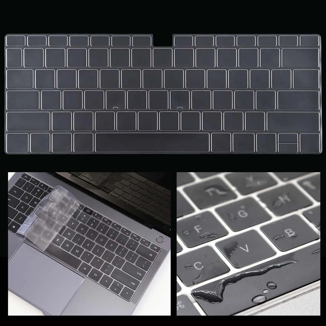 Skaidraus Silikono Atveju Huawei MateBook 14/D14/D15/X 2020/X Pro 13.9/Garbės MagicBook 14/15 Nešiojamojo kompiuterio Klaviatūros Viršelis