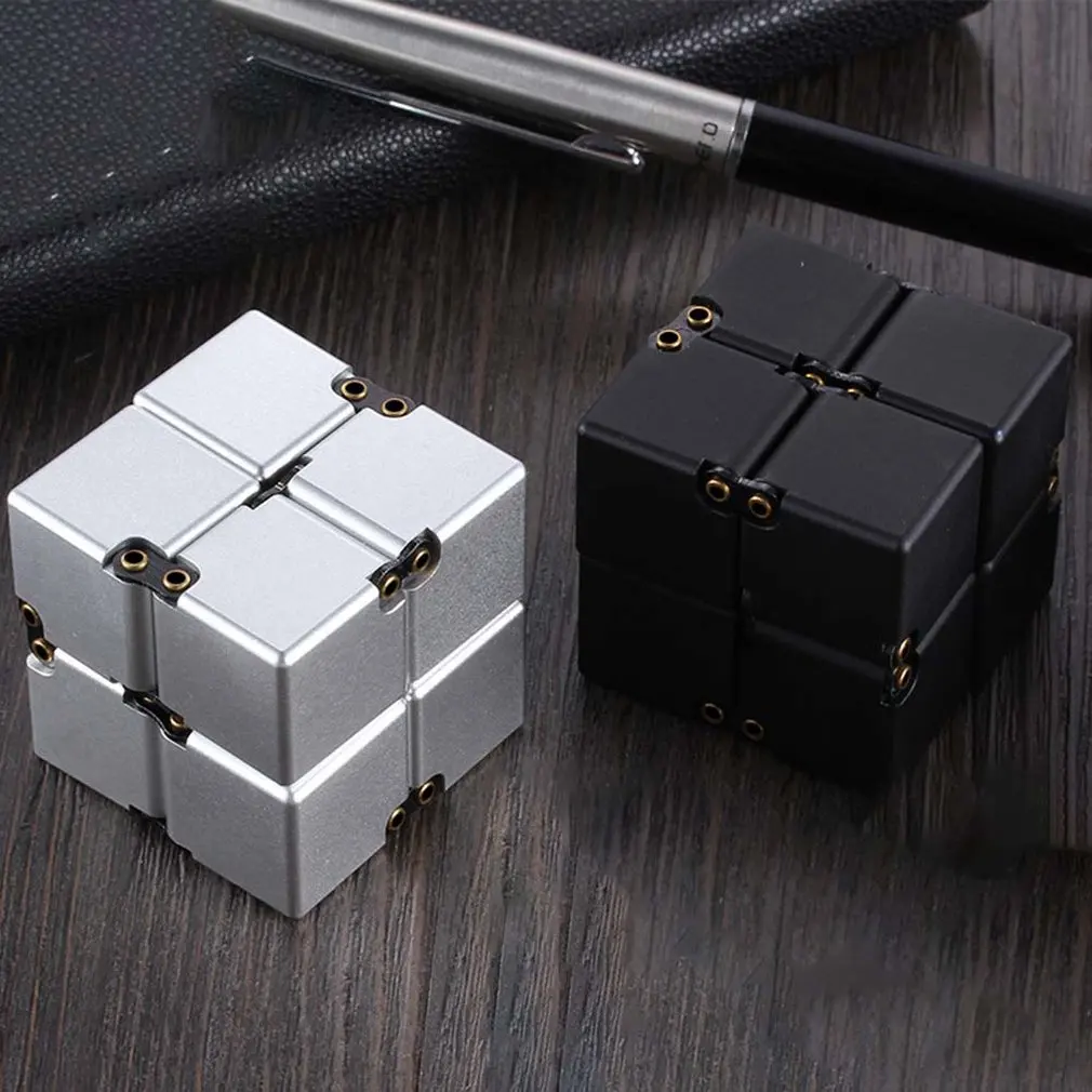 Magic Cube Aliuminio Kubo Žaislai Premium Metalo Deformacijos Stebuklinga Anti-stress relief Kubo Streso Atsarginiais Nerimas