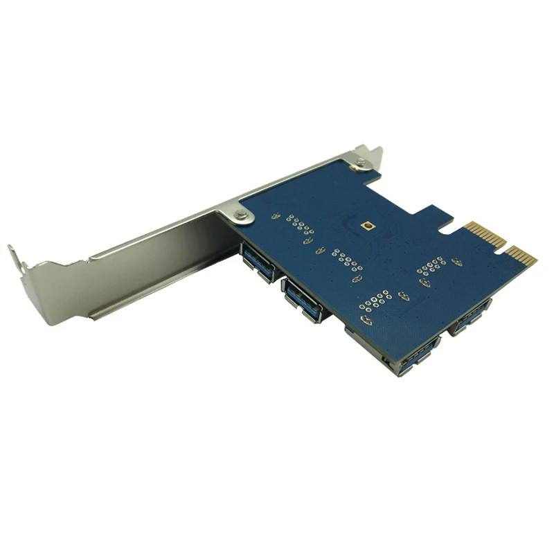 Karšto Pardavimo PCIE PCI-E PCI Express 1X iki 16X Riser Card 1 iki 4 USB3.0 Daugiklis Hub Adapteris Bitcoin Mining Miner Kasybos Įrenginio