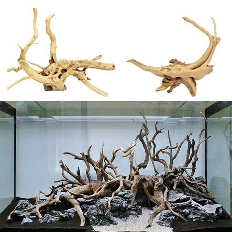 Natūralaus Medžio Kamieno Driftwood Medžio Akvariumo Žuvų Bakas Augalų Apdailos Ornamentu Kraštovaizdžio Puošmena Atsitiktinės Formos Karšto Pardavimo